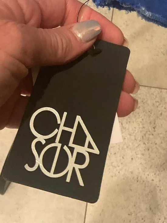 Chaser Blue & White Tie-Dye Cropped Hoodie - Picture 5 of 10